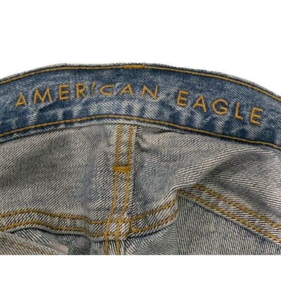 American Eagle Outfitters Jeans Mens Size 34X30 Slim Distressed Light Wash Denim - Picture 10 of 13
